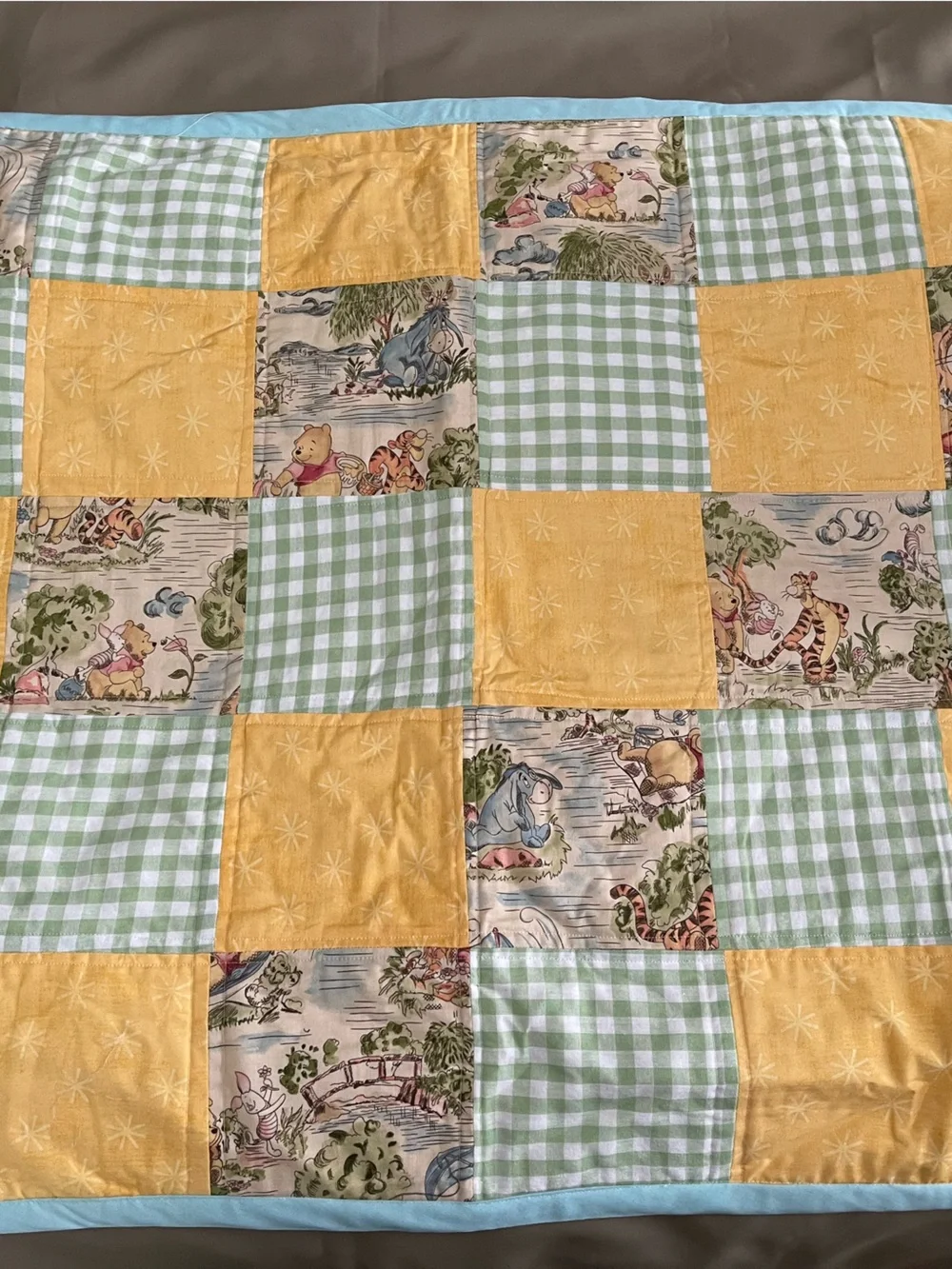 Winnie the Pooh   & Green Patchwork Bedding